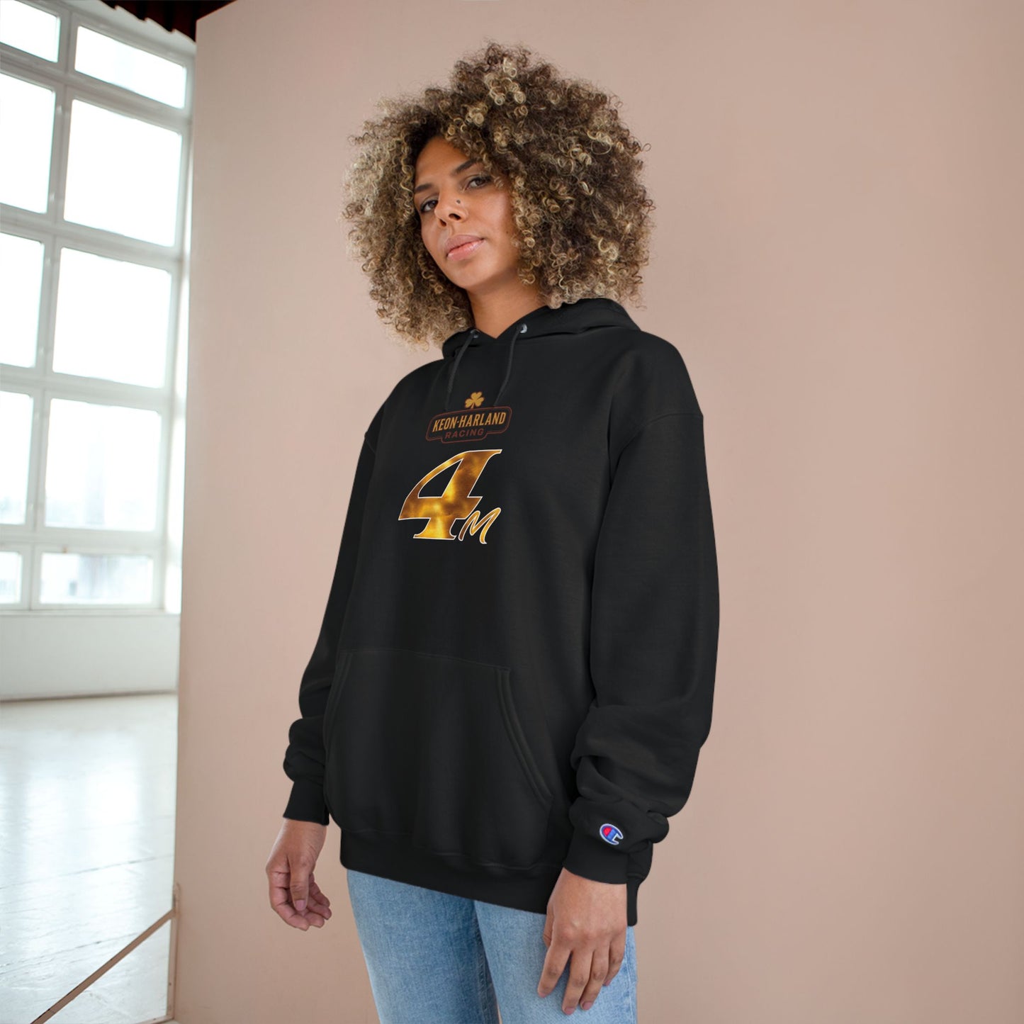 Champion Hoodie — 4M Gold Logo Athletic Pullover