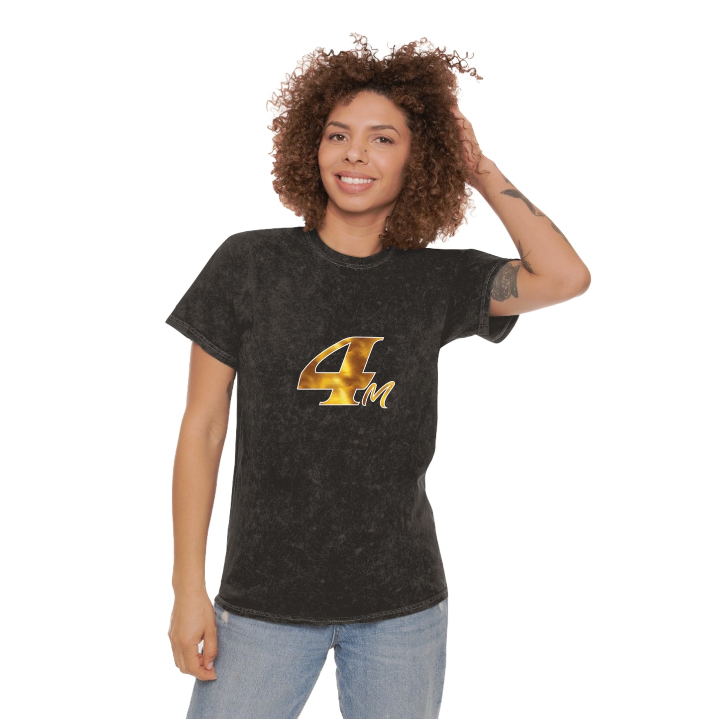 Number 4 Unisex Mineral Wash  T-Shirt