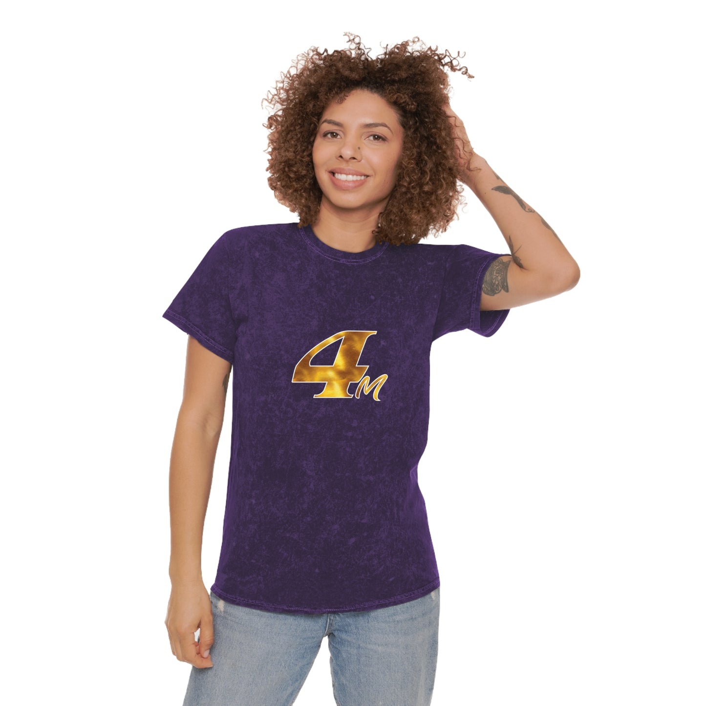 Number 4 Unisex Mineral Wash  T-Shirt
