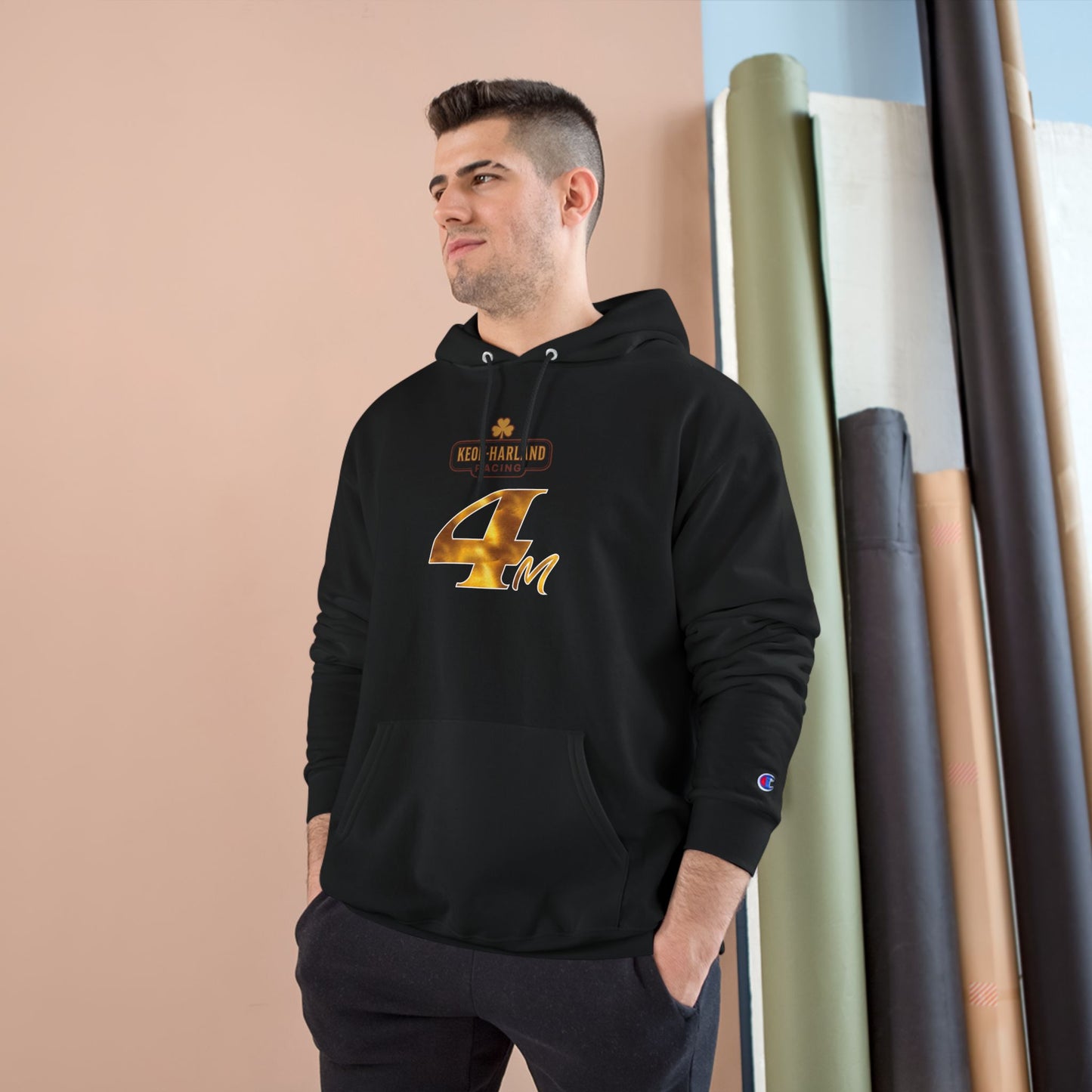 Champion Hoodie — 4M Gold Logo Athletic Pullover