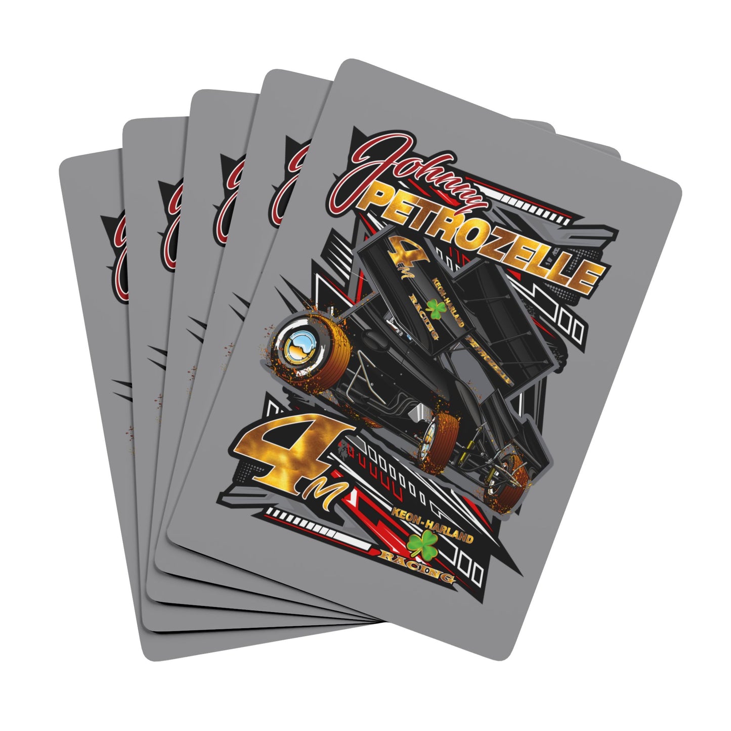 Custom Racing Sprint Car Poker Playing Cards – Johnny Petrozelle Design