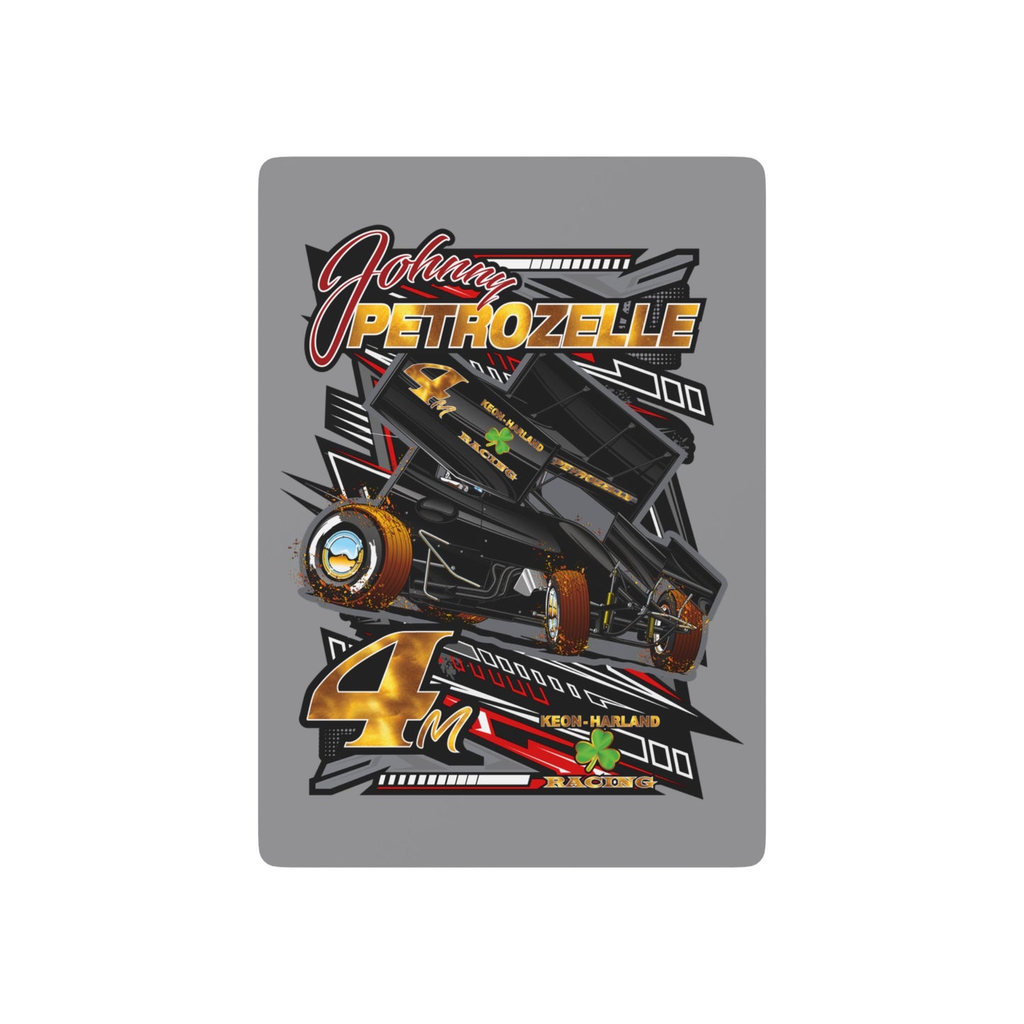 Custom Racing Sprint Car Poker Playing Cards – Johnny Petrozelle Design